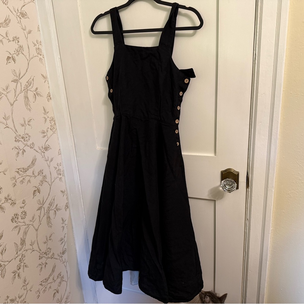 SOLD ON DEPOP Black Son de Flor Pinafore dress